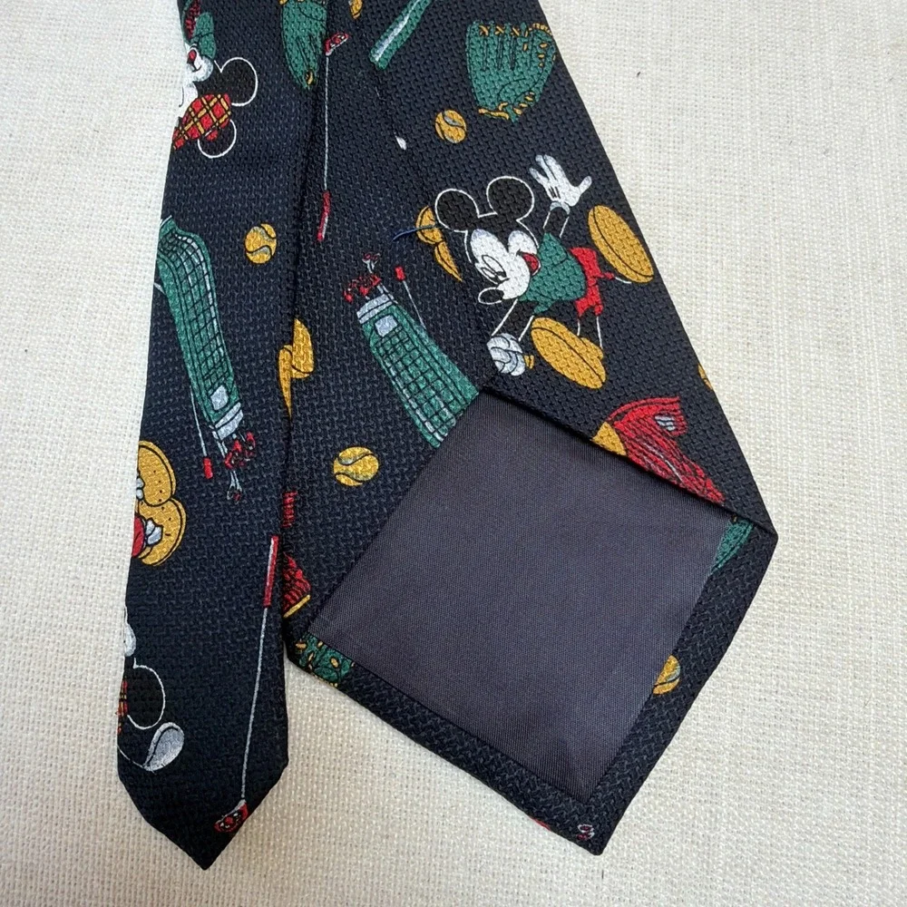 Mickey Unlimited Disney Tie Silk Mickey Mouse Golf, Baseball, Tennis‎ Novelty